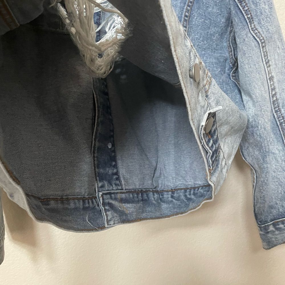 Nwt Hayden distresses denim beaded jacket Sz M/L - Picture 11 of 14